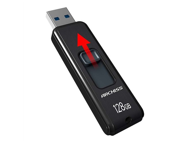 ARCHISS、キャップレスデザインのスライド式USBメモリー - 価格.com