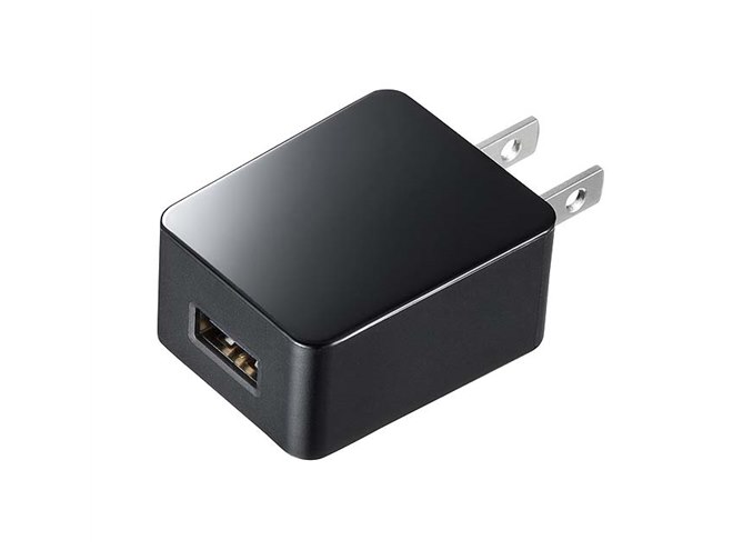 1534 充電器なし サンワ、約10年間使用できるコンパクトUSB充電器「ACA-IP49BKN