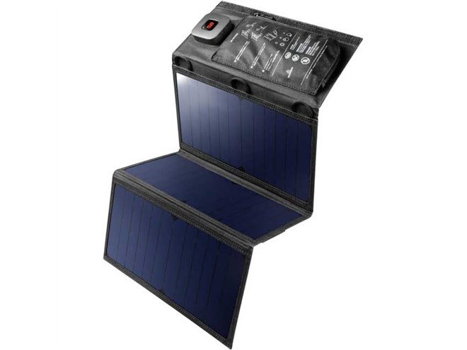 エレコム、折りたたみ可能な3枚パネル仕様のモバイルソーラー充電器