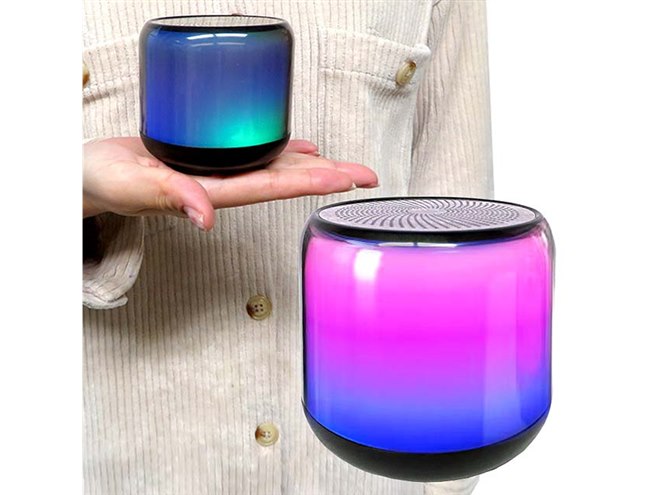 CICONIA、手のひらサイズでFMラジオを搭載した「LED miniスピーカー
