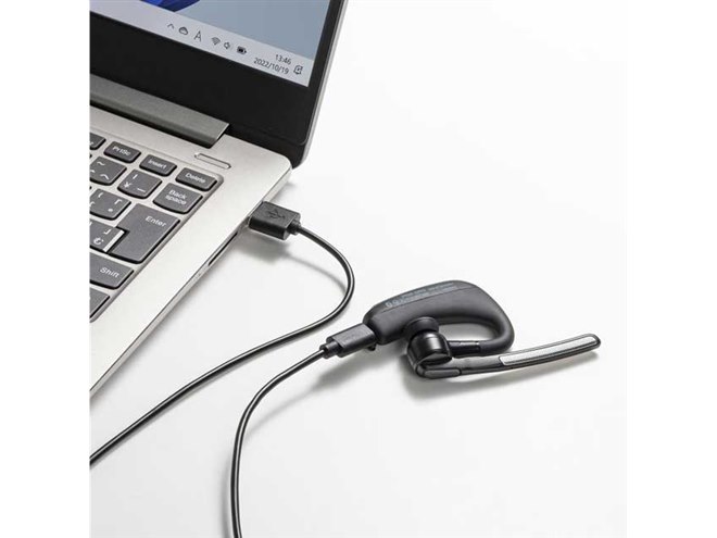 サンワ、「デュアルマイクノイズキャンセル」に対応した片耳用ヘッド