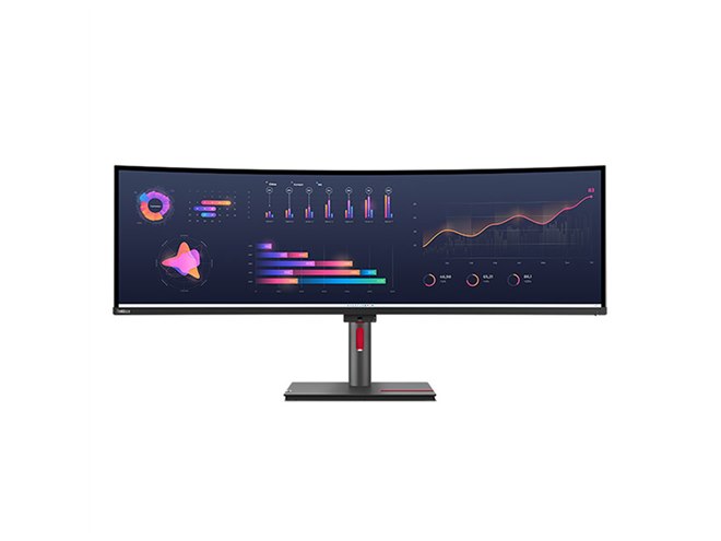 エチピーHP LENOVO レノボ PHILIPS ランダム 液晶モニター レノボ、5120×1440表示の49型曲面ディスプレイ「ThinkVision