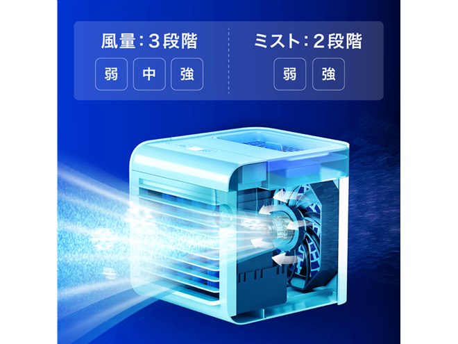 ソウイジャパン、「浄水フィルター」を搭載した卓上ミスト冷風扇