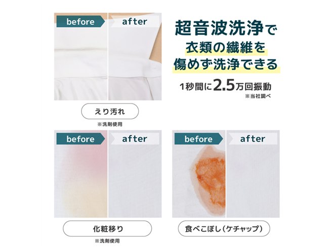 サンコー、USB充電式の超音波衣類シミ取り機「トルン」7,980円 - 価格.com