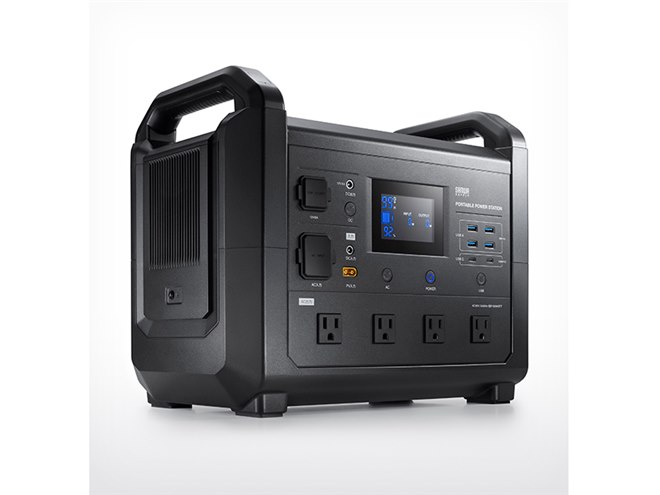 サンワ、AC出力1500Wで大容量1485Whのポータブル電源「BTL-RDC28