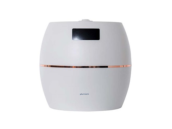 plus more ハイブリッド式加湿器 ホワイト 28畳対応上部給水ハイブリッド式 大噴霧アロマ加湿器リモコン付