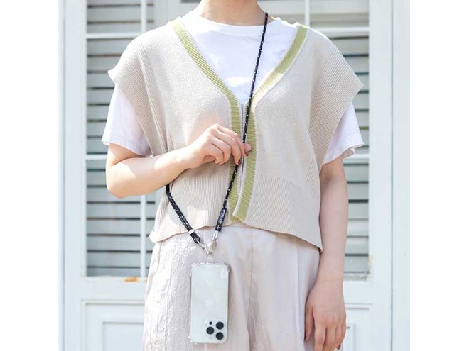 濡れてもすぐ乾く素材を採用したスマホショルダーストラップ - 価格.com