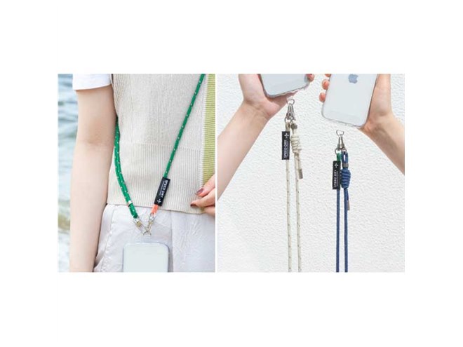 濡れてもすぐ乾く素材を採用したスマホショルダーストラップ - 価格.com
