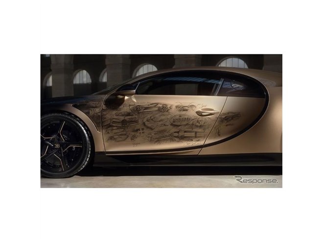 ブガッティの黄金時代の名車45台、手書きのスケッチで表現…1台限りの