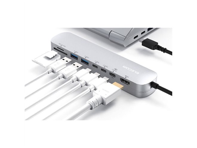 エレコム、データ通信用USB Type-Cポート搭載のマグネット付き