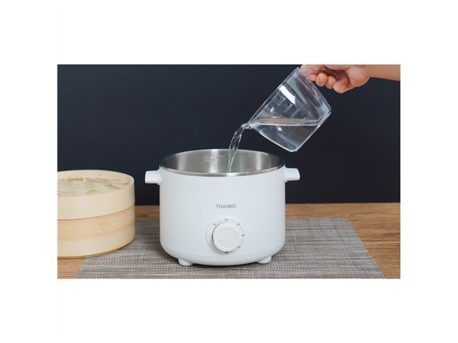 1台2役で卓上鍋にもなる電気せいろ蒸し器、サンコーが6,980円で発売