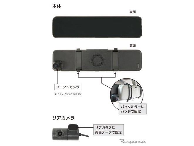 デジタルミラー型ドライブレコーダー IDR07-MR(SDカード、GPSセット) デジタルミラー型ドライブレコーダー IDR07-MR(SDカード、GPS