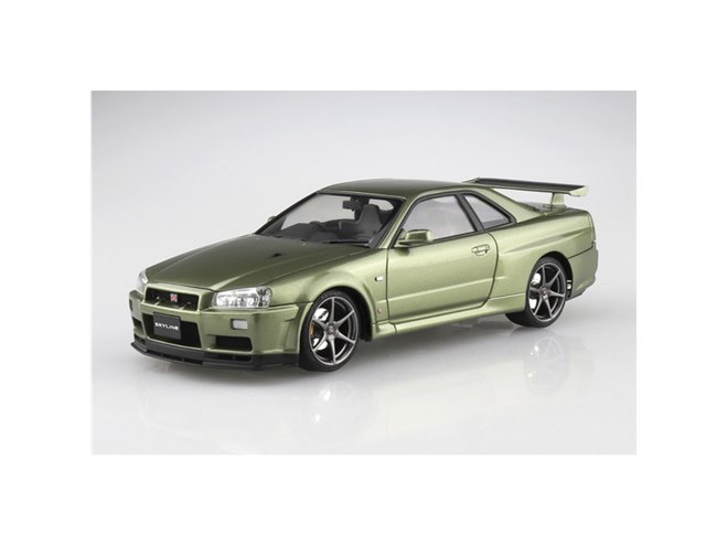 AOSHIMA「スカイライン GT-R」塗装済み1/24模型、ベイサイド