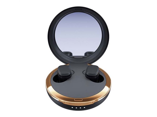 Happy Plugs、ミラー装備の充電ケースが付属した完全ワイヤレス Happy Plugs、ミラー装備の充電ケースが付属した完全ワイヤレス