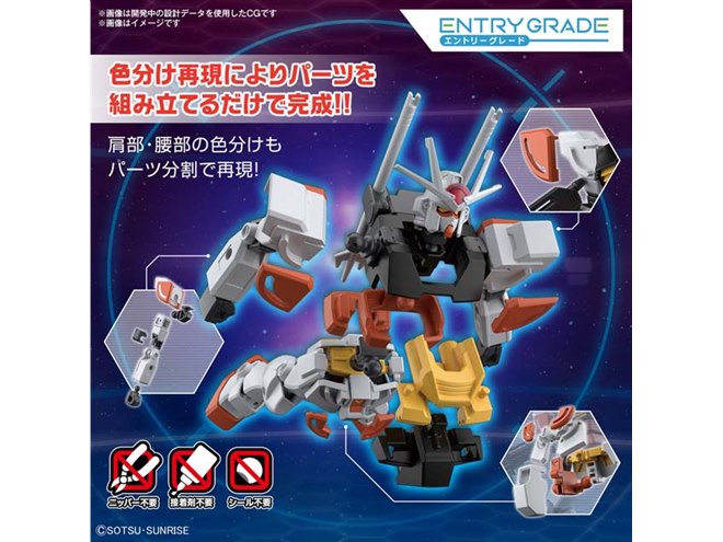 1,100円、ガンプラ「ENTRY GRADE 1/144 ラーガンダム」が本日10