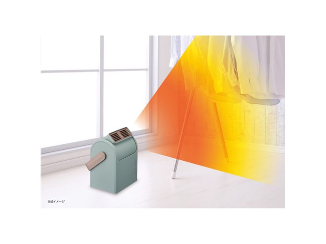 ドウシシャ、衣類乾燥もできる大風量セラミックヒーター「Pocara Swing