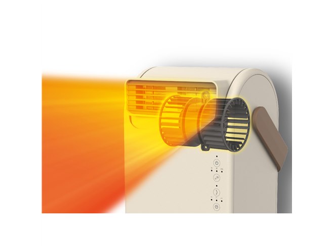 ドウシシャ、衣類乾燥もできる大風量セラミックヒーター「Pocara Swing