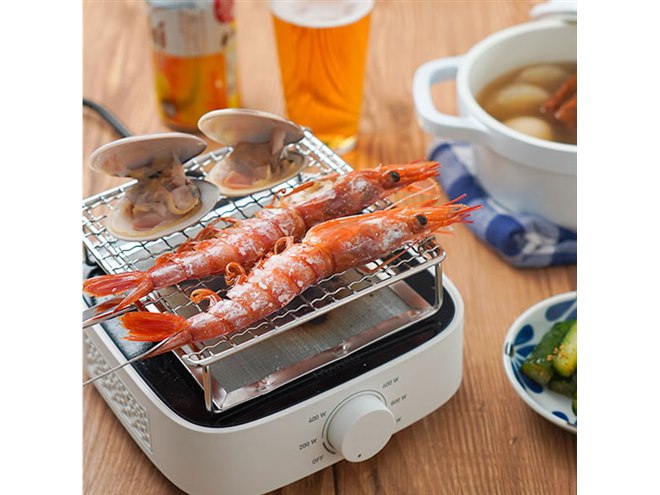 約700度の本格調理も、ラジエントヒーター採用の電気炉ばた焼き器が約1