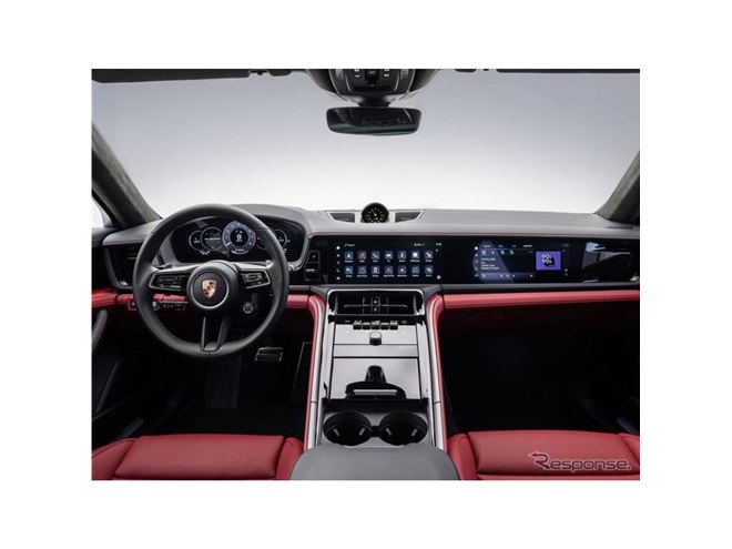 ポルシェ『パナメーラ』新型、内装を先行公開…実車は11月24日発表予定