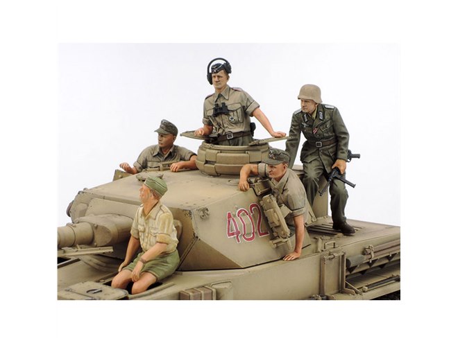 タミヤ　アフリカ戦線　1/35 タミヤ、「1/35 ドイツIV号戦車F型・伝令バイクセット“北