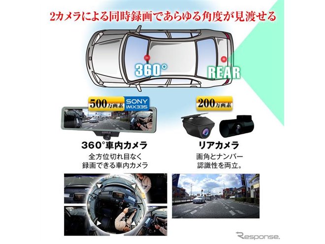 新品 ミラー型ドラレコ 360度全方位 あおり運転対策 Amazon.co.jp: 360度ドライブレコーダー ミラー型 全方位同時