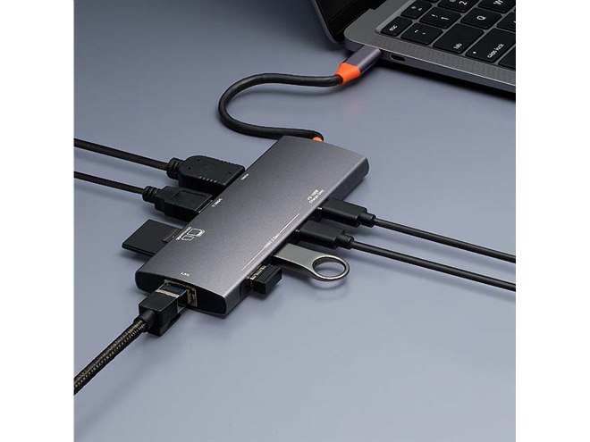 まとめ得 ナカバヤシ PD対応Type-CコンパクトドッキングS グレー UD-C04GY x [2個] /l STIXシリーズPD対応Type-Cアルミドッキングステーション50cm⁄グレー