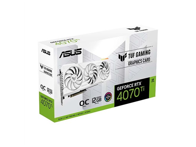 ASUS、ホワイトを採用した「GeForce RTX 4070 Ti」搭載ビデオ