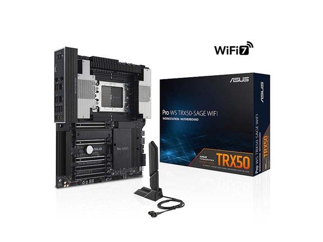 ASUS、Ryzen Threadripper対応のWSマザー「Pro WS TRX50-SAGE