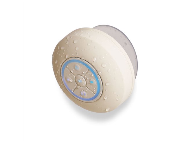 吸盤付きで壁にくっつく、IPX4防水のBluetoothスピーカー「MS-010