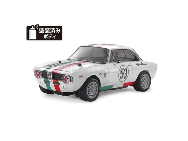タミヤ、ドリフトカー・アルファロメオ、前輪駆動車 1960年代後半の欧州ツーリングカーレースで活躍したマシンをRC化