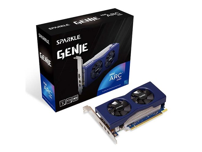 SPARKLE、デュアルファンを採用した「Arc A380」搭載ビデオカード