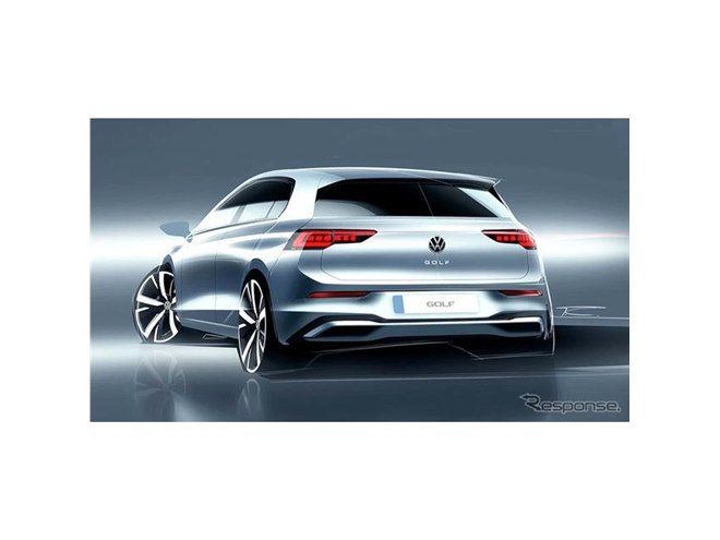 VW『ゴルフ』改良新型、スケッチ公開…実車は1月末発表へ - 価格.com