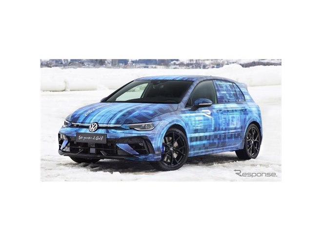VW ゴルフR 改良新型、プロトタイプ公開…実車は2024年半ば発表へ