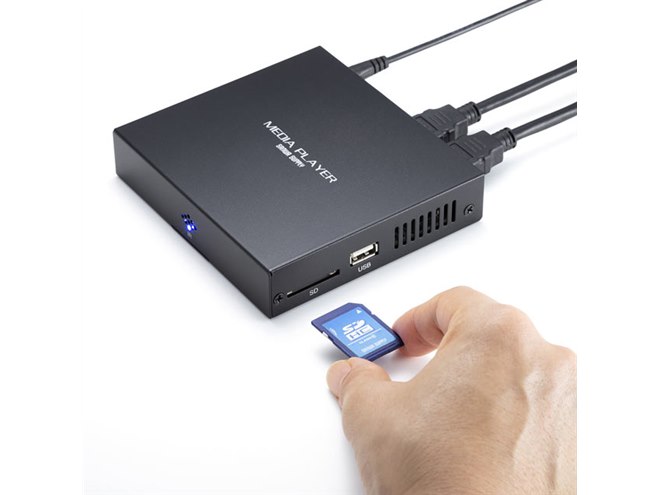 サンワサプライ メディアプレーヤー　SDカード/USBメモリ対応 楽天市場】【楽天1位受賞】メディアプレーヤー SDカード・USB