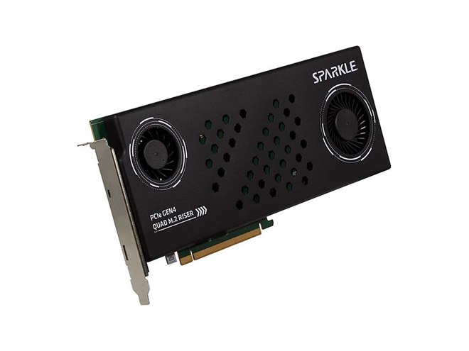 SPARKLE、M.2 NVMe SSDを4枚接続できる「PCIe GEN4 QUAD M.2 RISER CARD」 - 価格.com