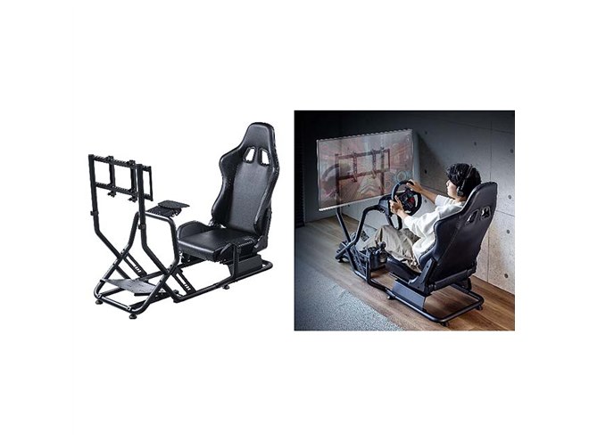 サンワ、リクライニング機能付きレーシングコックピット - 価格.com