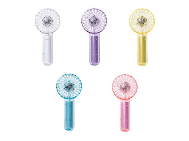 ライフオンプロダクツ、7色に光るLEDライトを搭載した「クリアファン