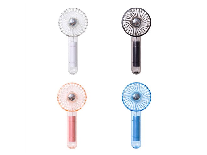 ライフオンプロダクツ、7色に光るLEDライトを搭載した「クリアファン