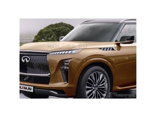 インフィニティの最上級SUV『QX80』、公開間近の次期型デザイン