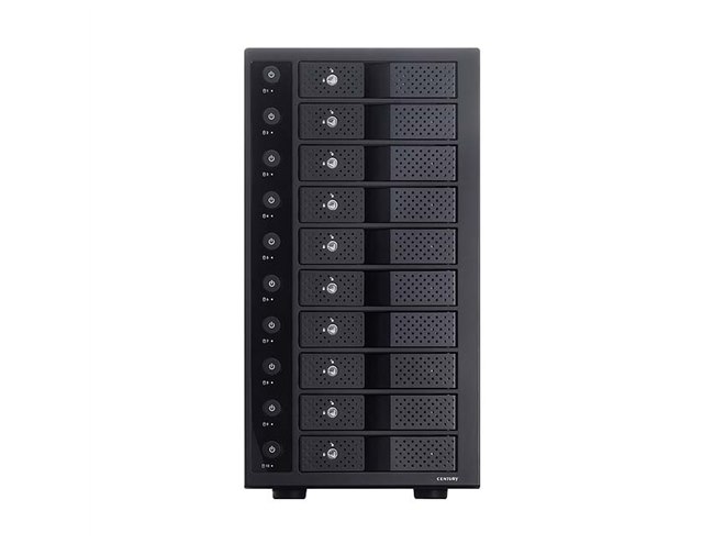 センチュリー、HDDを10台搭載可能な「裸族のスカイタワー 10Bay USB10G IS」 - 価格.com