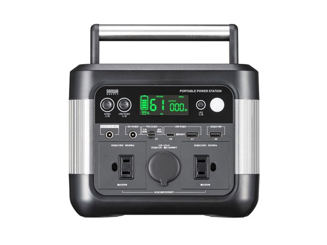 サンワ、折りたたみ式ハンドルを備えた296Wh/518Whポータブル
