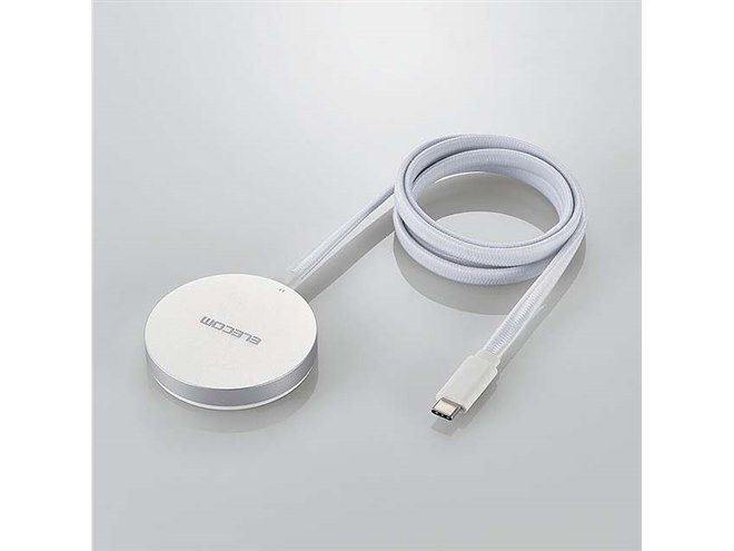 エレコム、「Qi2」対応のUSB Type-Cケーブル一体型ワイヤレス充電器 - 価格.com