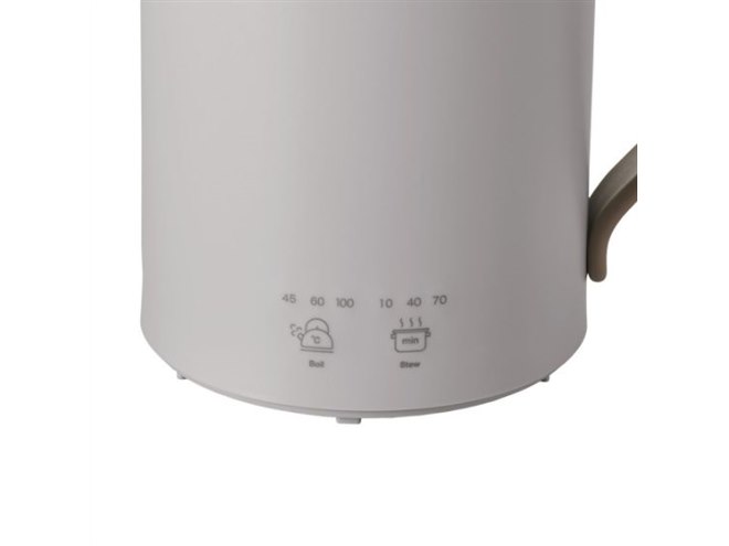 【美品・電源確認済】エレコム　マグカップ型電気鍋　クックマグ グレー　500ml ELECOM マグカップ型電気なべ Cook Mug plus 500mL 1台6役