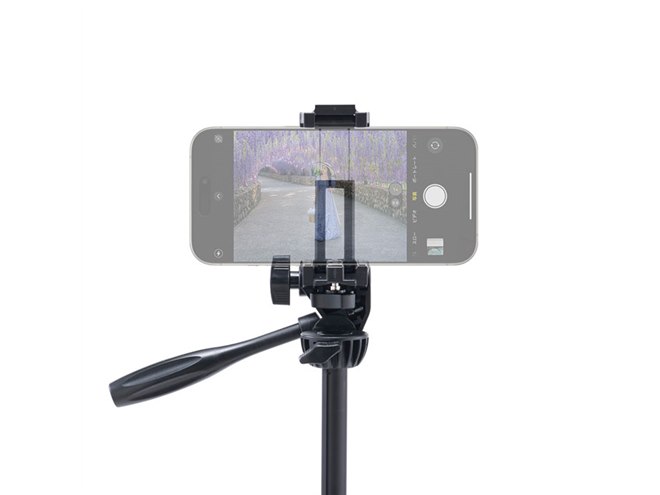 サンワ、2,980円のスマホホルダー内蔵コンパクト三脚「200-DGCAM038