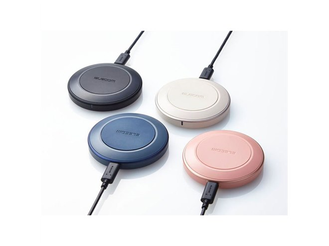 エレコム、カーブ形状を採用したQi規格対応ワイヤレス充電器「W