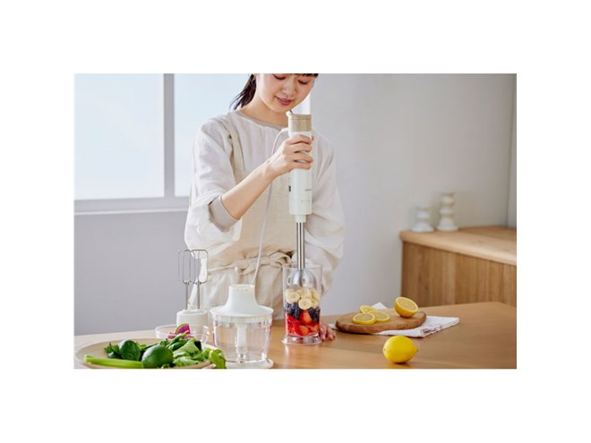 美容機器 タッチスクリーン RFクリーム付き IRIS OHYAMA ハンドミキサー 電動 小型 ハンドブレンダー 6点