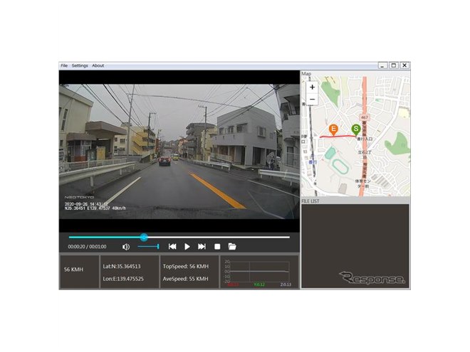 爆光液晶採用、ネオトーキョーのデジタルミラー型ドライブレコーダー