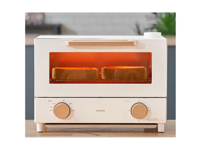 ライフオンプロダクツ、スチーム機能搭載の2枚焼きオーブントースター