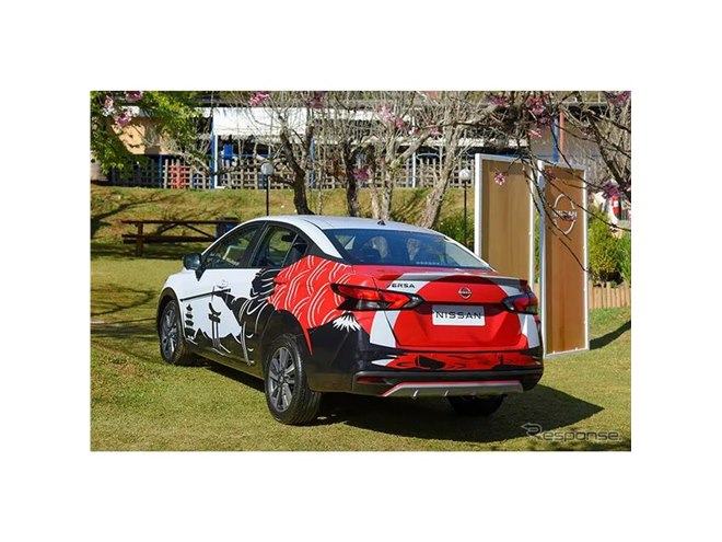 日産『ヴァーサ』に富士山や侍を描く、ブラジルで日本文化を称える