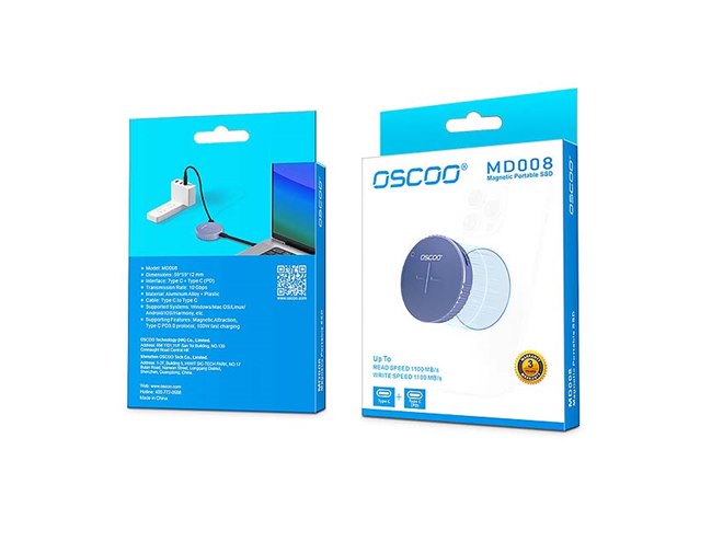 OSCOO、マグネットでスマホに装着できるSSD「MD008」 - 価格.com